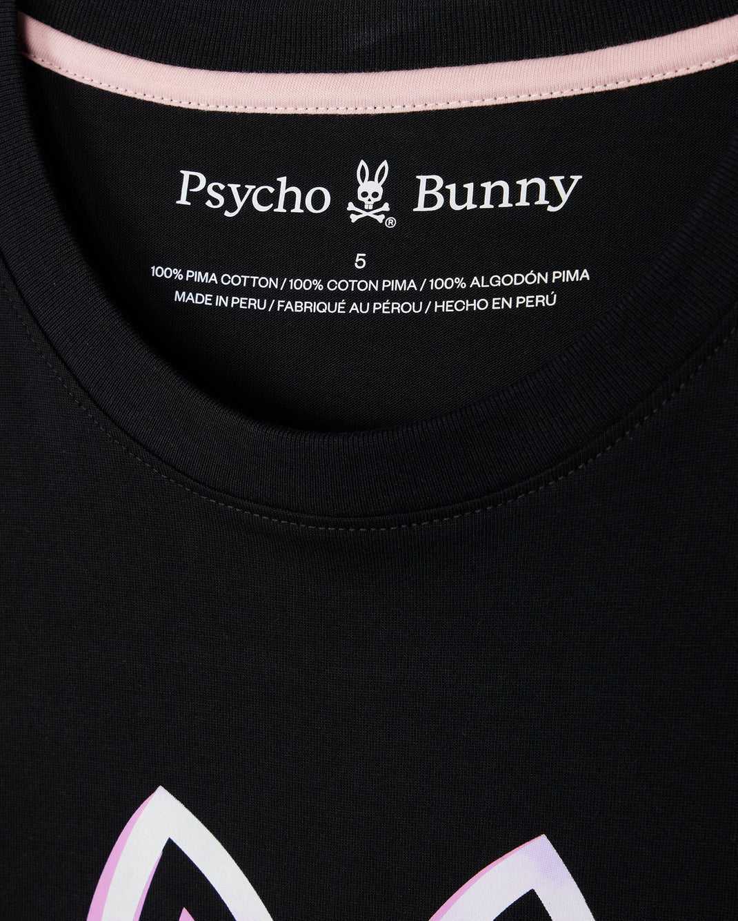 T Shirt Graphique Psycho Bunny Leonard Graphic Tee Noir Homme | GAH-95466228